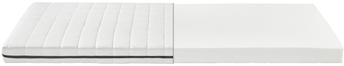 KINDERMATRATZE 90/200 cm, Höhe ca. 11 cm  - Weiß, Basics, Textil (90/200cm) - home24