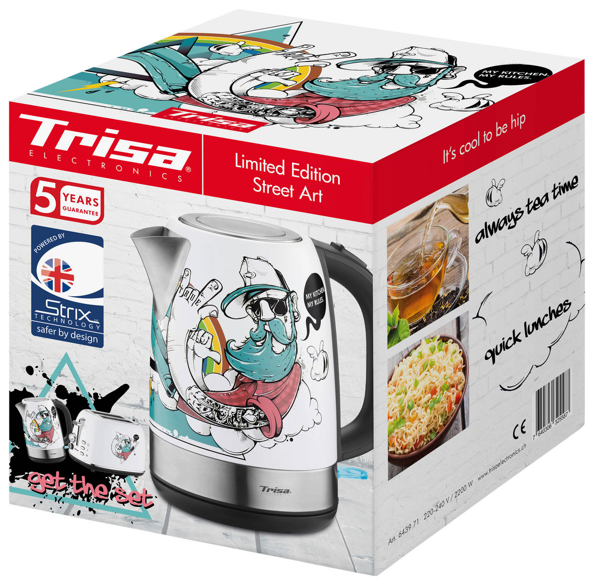 WASSERKOCHER 1.7 l  - Weiss, Konventionell, Metall (21,7/15/22cm) - Trisa Electronics