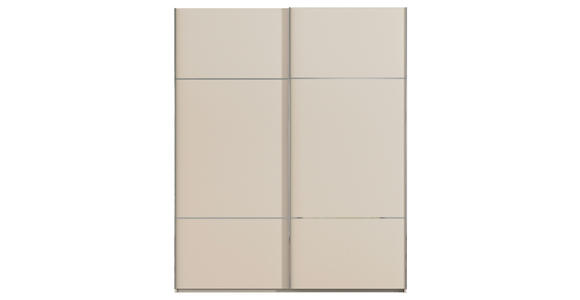SCHWEBETÜRENSCHRANK 162/223/68 cm 2-türig Champagner - Chromfarben/Champagner, KONVENTIONELL, Holzwerkstoff/Metall (162/223/68cm) - Novel