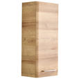 HÄNGESCHRANK 30/70/20 cm  - Chromfarben/Eichefarben, KONVENTIONELL, Glas/Holzwerkstoff (30/70/20cm) - Xora