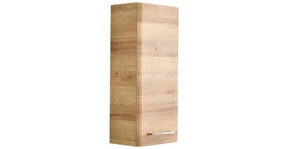 HÄNGESCHRANK 30/70/20 cm  - Chromfarben/Eichefarben, KONVENTIONELL, Glas/Holzwerkstoff (30/70/20cm) - Xora