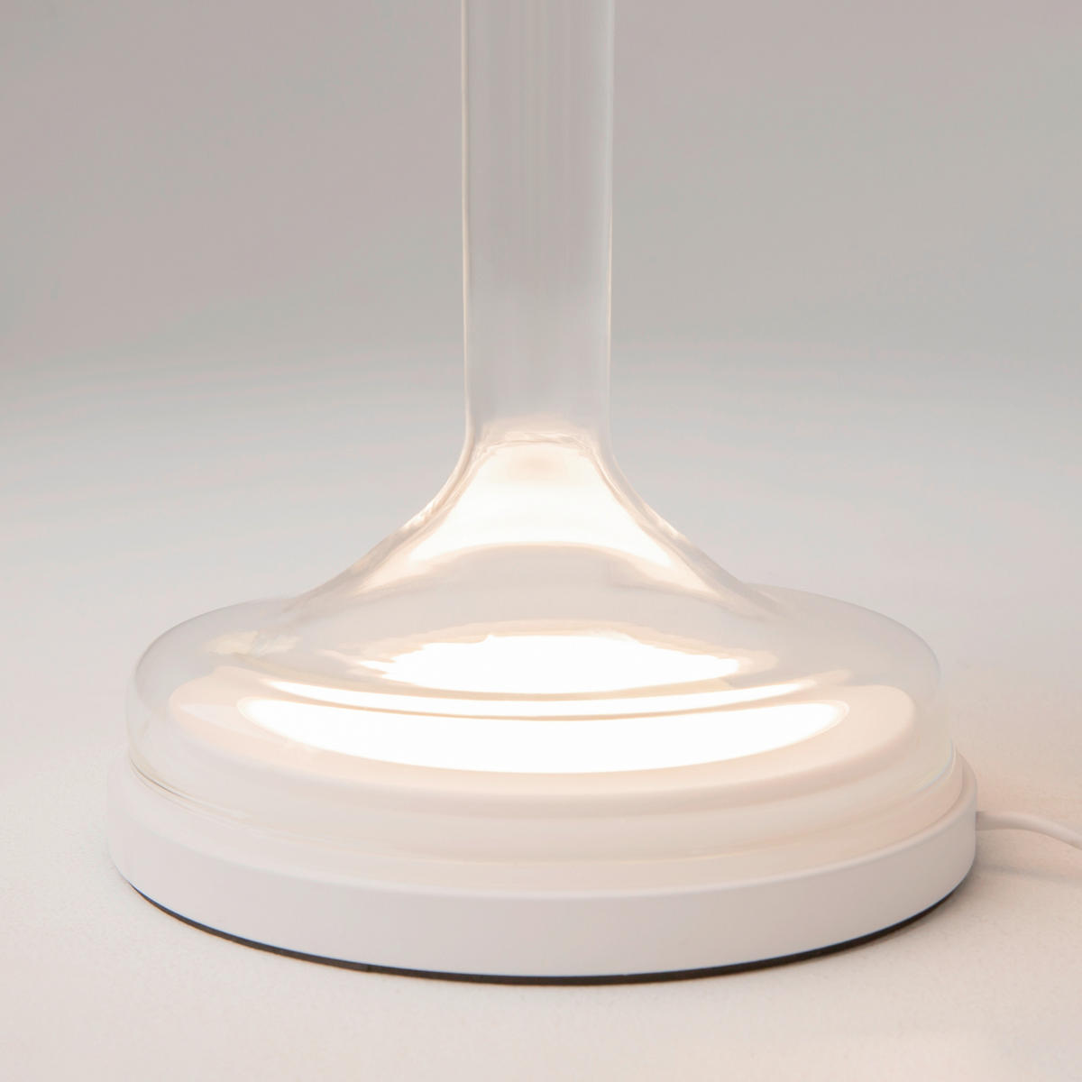 LED-TISCHLEUCHTE - Weiß Hochglanz, Design, Glas/Metall (26/42cm) - MAYTONI