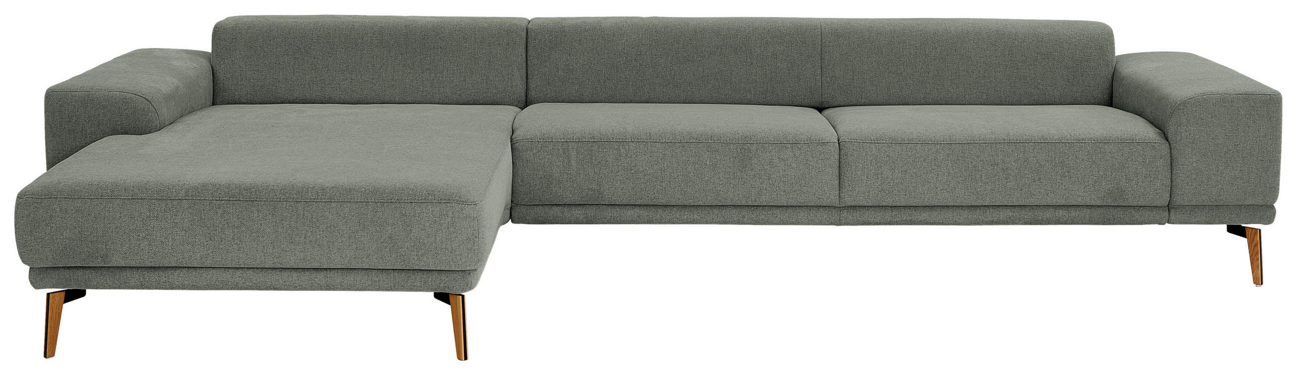 ECKSOFA Flachgewebe Dunkelgrün  - Wildeiche/Dunkelgrün, Design, Holz/Textil (193/334cm) - Niels Andersson