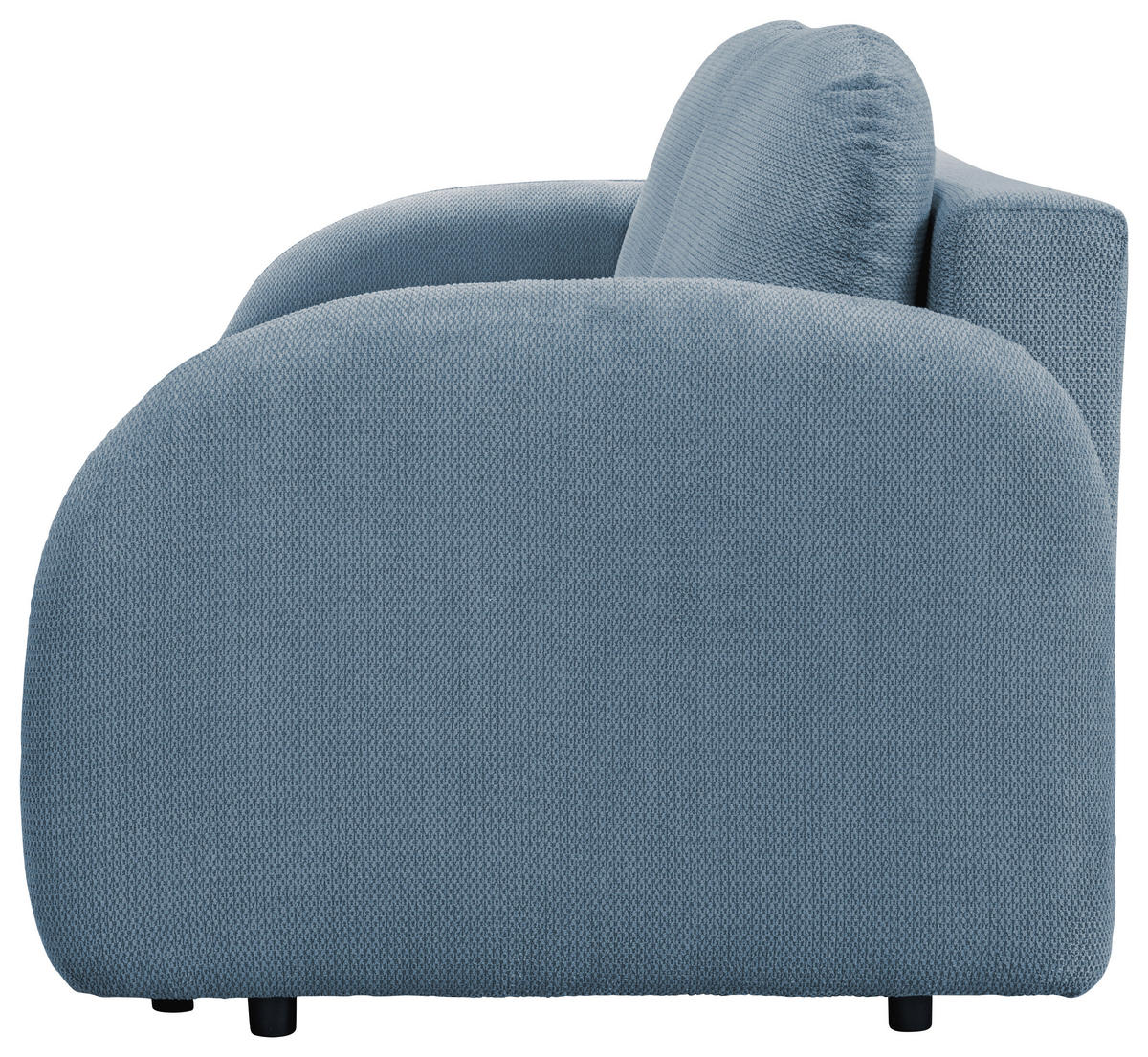 SCHLAFSOFA ROMA  mit Struktur Blaugrau  - Blaugrau/Schwarz, Design, Textil (230/90/105cm) - MID.YOU