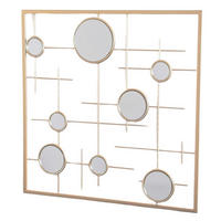 OGLEDALO ZIDNO   56 cm    - zlatne boje, Basics, staklo/metal (56cm)