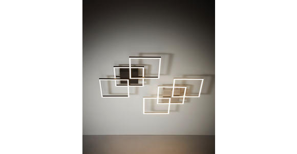 LED-DECKENLEUCHTE 75,5/37/6 cm - Schwarz, Trend, Kunststoff/Metall (75,5/37/6cm) - Novel