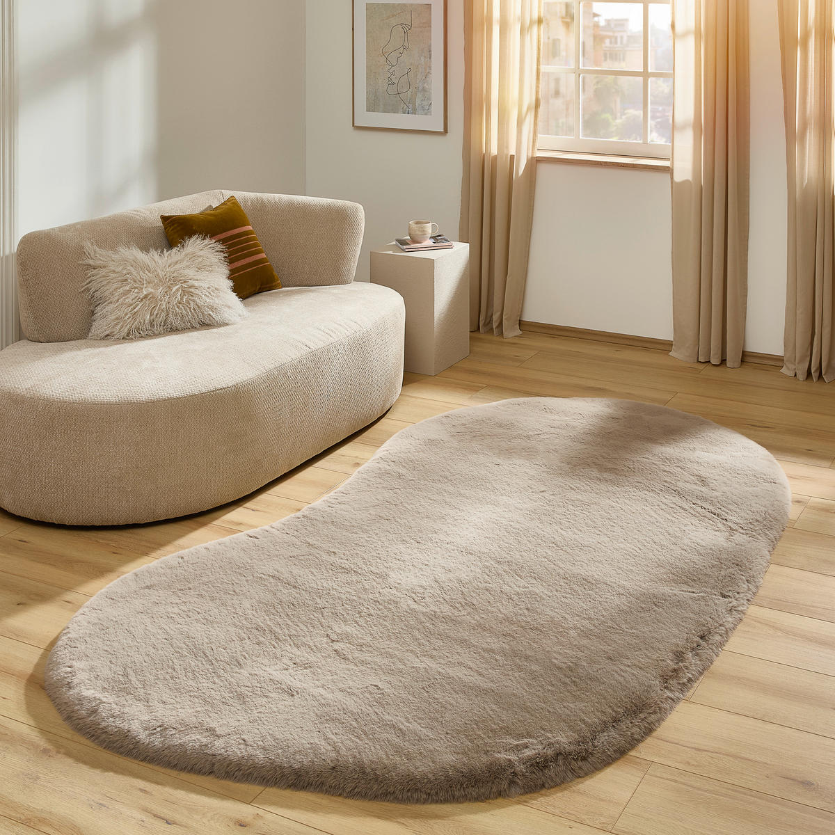 HOCHFLORTEPPICH 160/230 cm Cappuccino organisch  - Cappuccino, Basics, Textil (160/230cm) - Novel