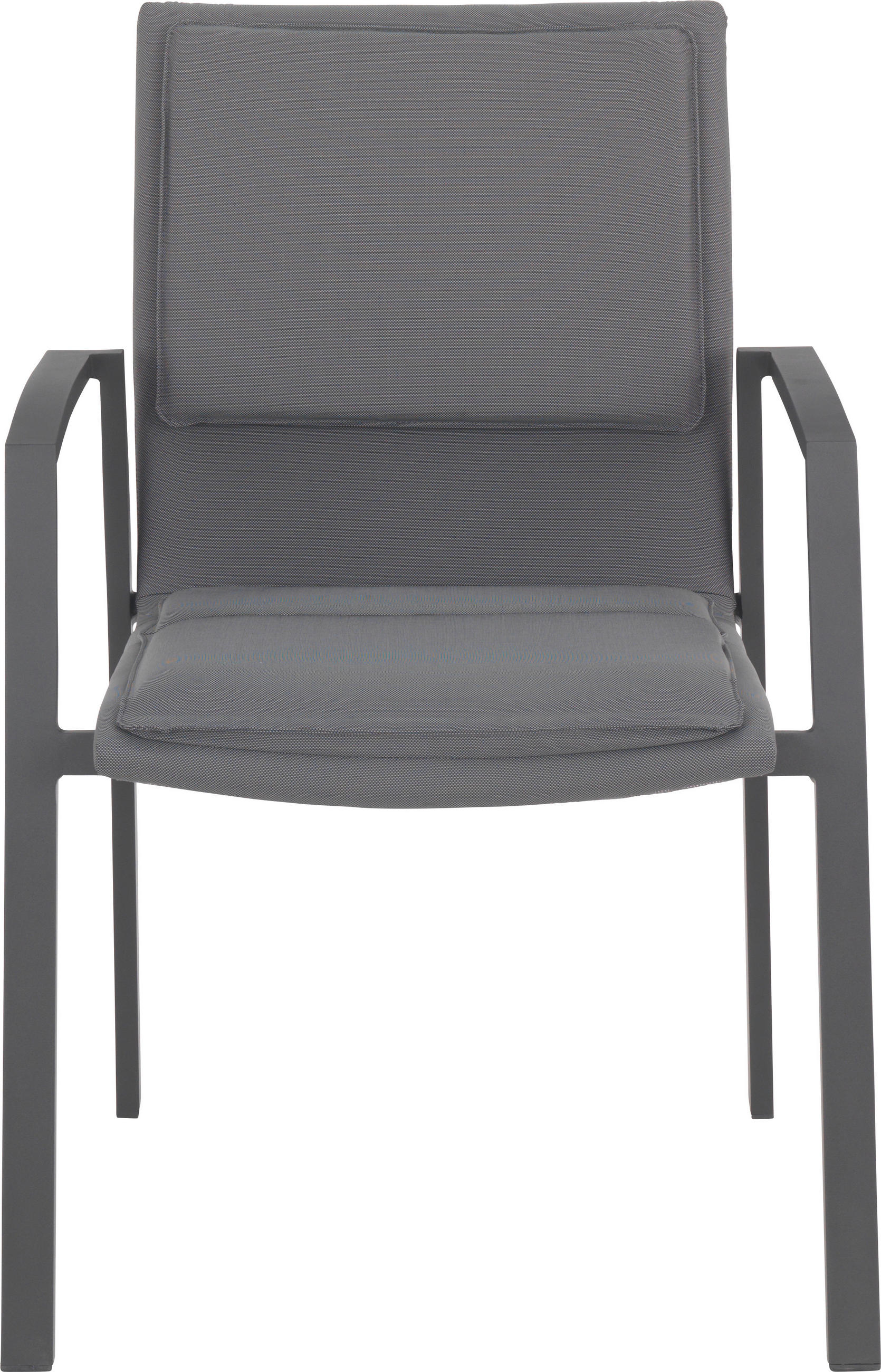 STAPELSESSEL Aluminium Anthrazit, Grau  - Anthrazit/Grau, Design, Textil/Metall (58/91/63cm) - Amatio