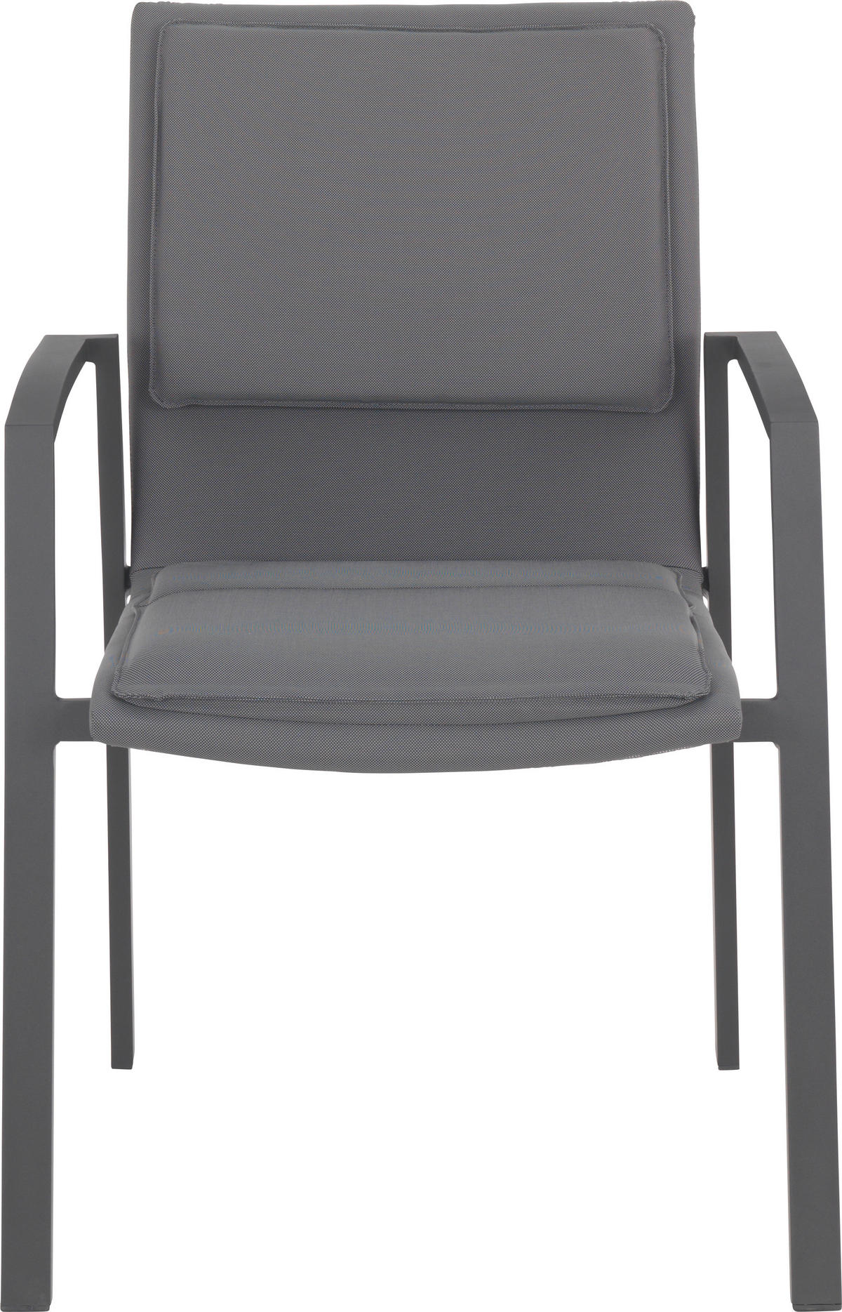 STAPELSESSEL Aluminium Anthrazit, Grau  - Anthrazit/Grau, Design, Textil/Metall (58/91/63cm) - Amatio