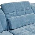 ECKSOFA  in Flachgewebe Pastellblau  204/341 cm  - Pastellblau/Schwarz, Design, Textil/Metall (204/341cm) - Xora