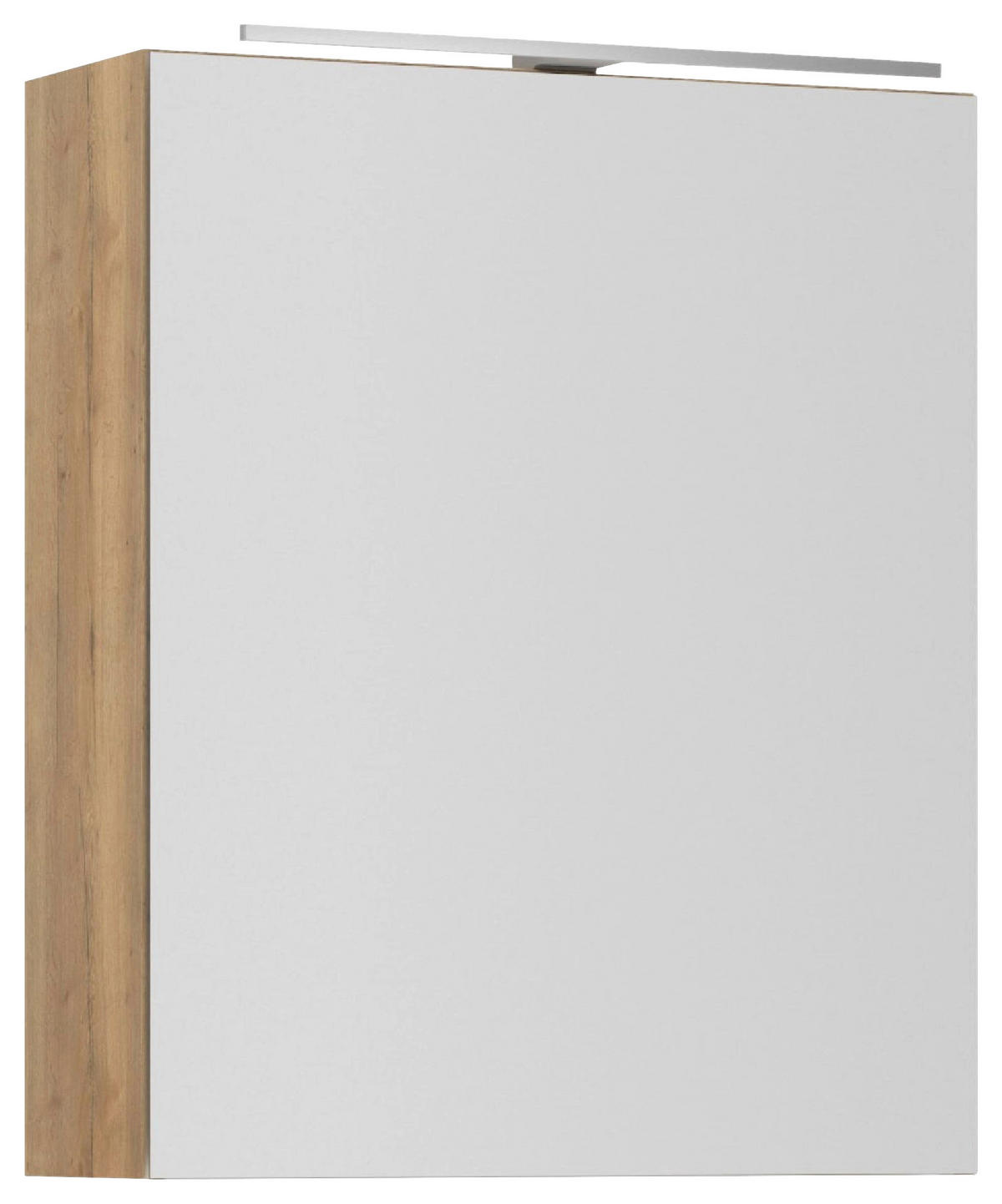 SPIEGELSCHRANK 60/72/21 cm  - Eichefarben/Alufarben, MODERN, Glas/Holzwerkstoff (60/72/21cm) - Nobilia