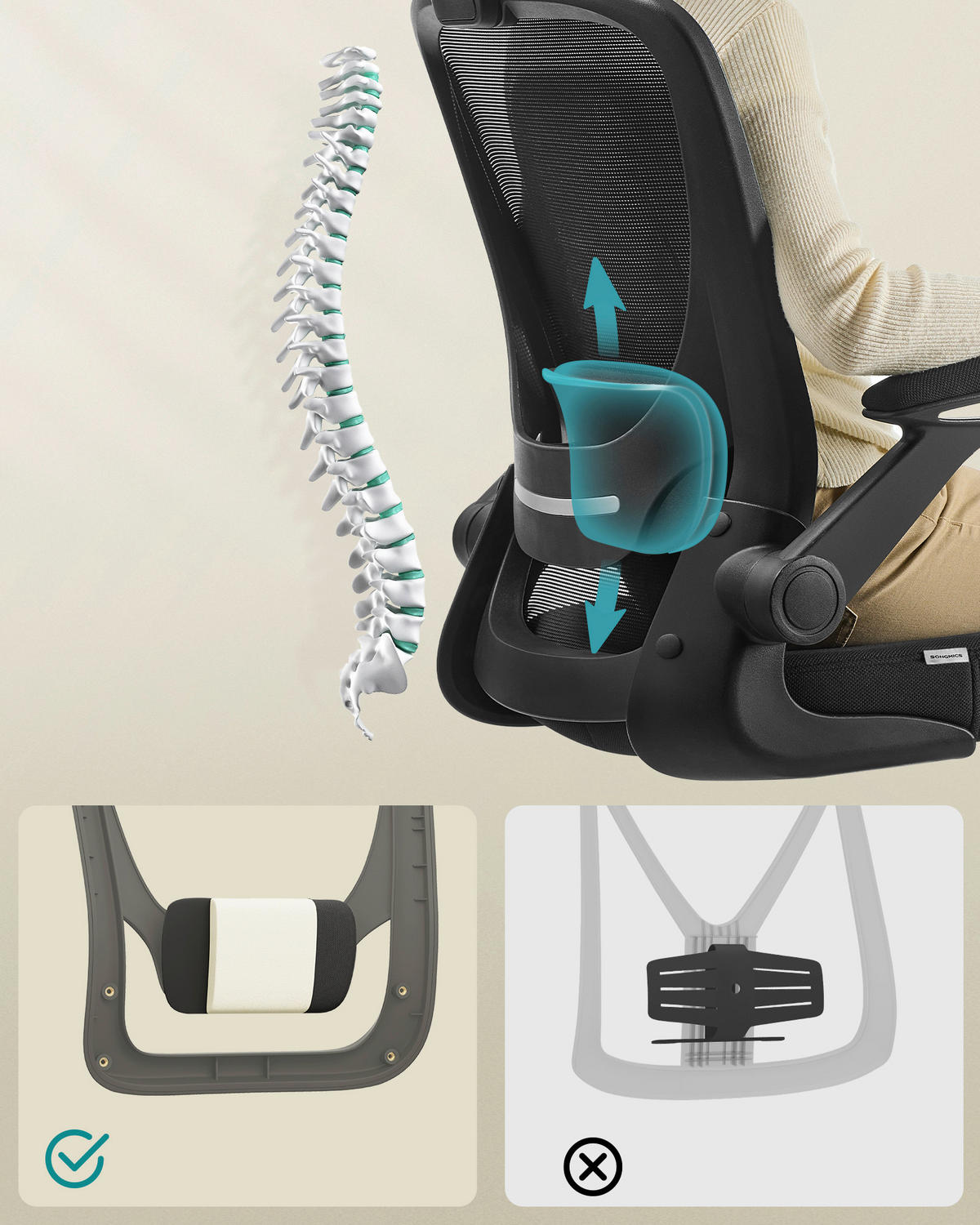 SCHREIBTISCHSTUHL - Hellrosa/Schwarz, Basics, Kunststoff/Textil (64/115-130/64cm) - Boxxx