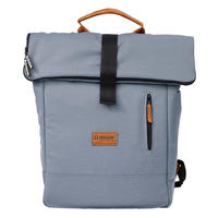 WICKELRUCKSACK N° 6 Eisblau/Cognac  - Blau/Cognac, Basics, Textil (31/45/12cm) - Gesslein