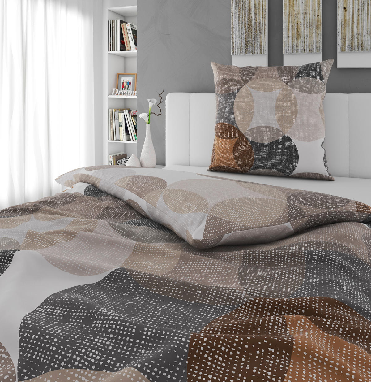 BETTWÄSCHE Flanell, Biber 155/220 cm  - Gelb/Braun, Textil (155/220cm) - Novel