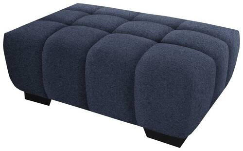 HOCKER in Textil Dunkelblau  - Schwarz/Dunkelblau, Konventionell, Textil/Metall (106/40/72cm) - Hom`in