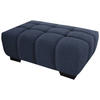 HOCKER in Textil Dunkelblau  - Schwarz/Dunkelblau, Konventionell, Textil/Metall (106/40/72cm) - Hom`in