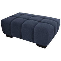 HOCKER in Textil Dunkelblau  - Schwarz/Dunkelblau, Konventionell, Textil/Metall (106/40/72cm) - Hom`in