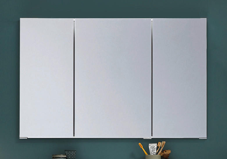 SPIEGELSCHRANK 90/64/15 cm  - Weiß, Basics, Glas/Holzwerkstoff (90/64/15cm) - Novel