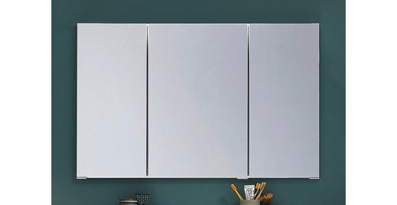 SPIEGELSCHRANK 90/64/15 cm - Weiß, Basics, Glas/Holzwerkstoff (90/64/15cm) - Novel