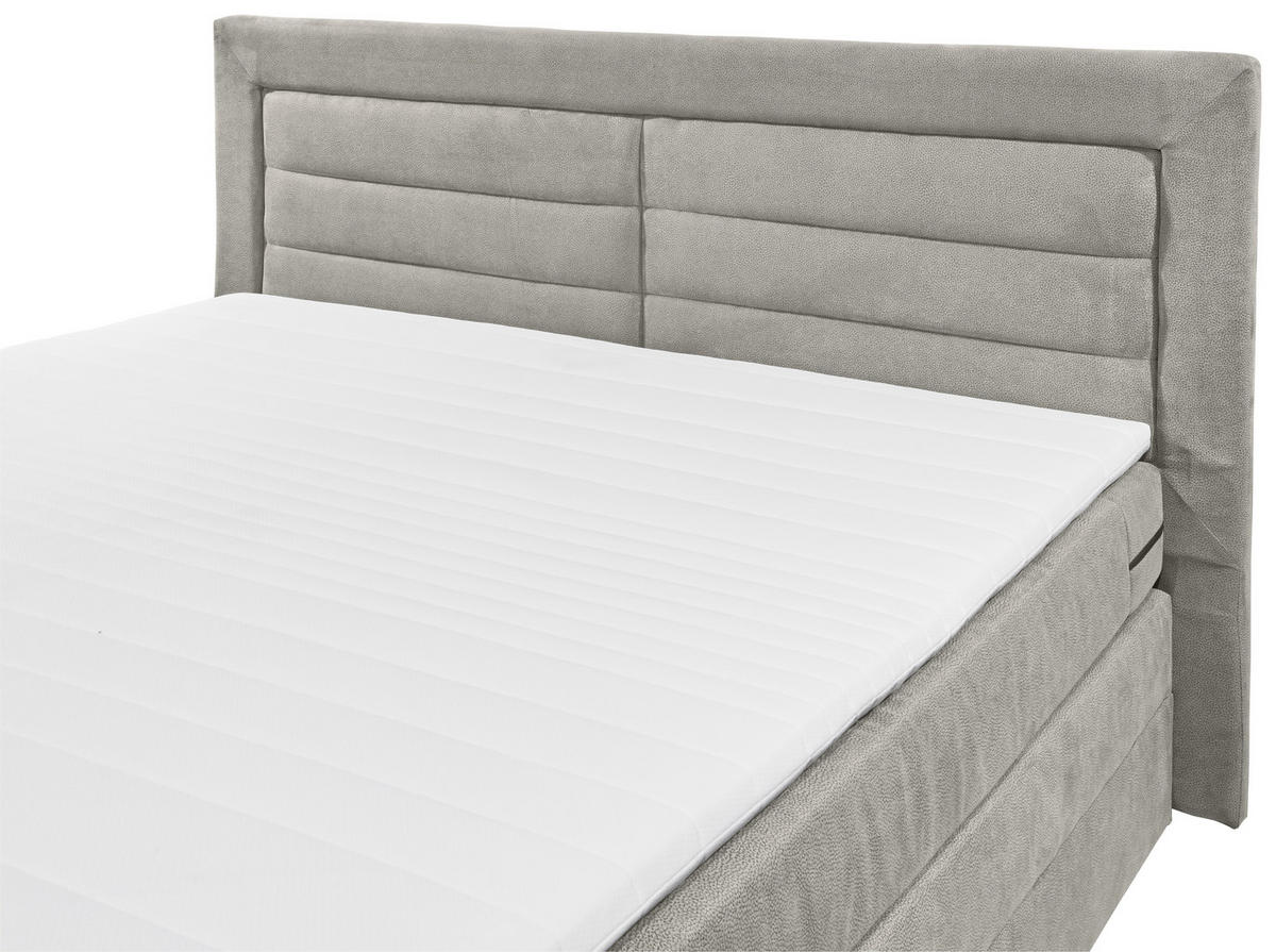 BOXSPRINGOVÁ POSTEĽ, 180/200 cm, svetlosivá - svetlosivá, Basics, kompozitné drevo/textil (180/200cm) - MID.YOU