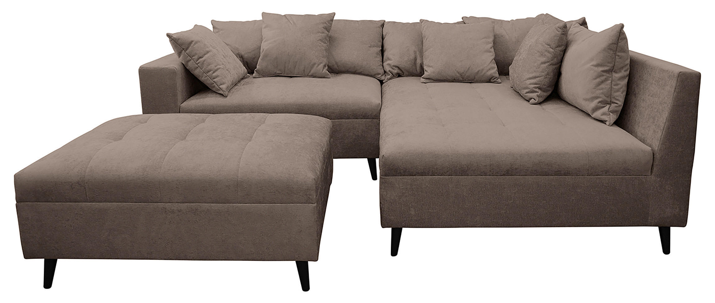 MID.YOU ROHOVÁ SEDACIA SÚPRAVA, textil, hnedá