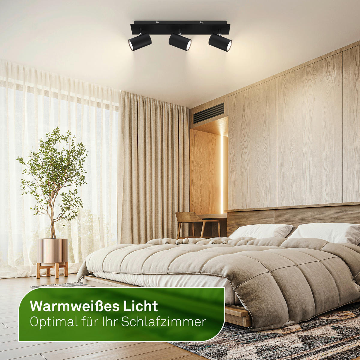 LED-STRAHLER Isil A 45/8/12,3 cm   - Schwarz, Basics, Metall (45/8/12,3cm) - Briloner