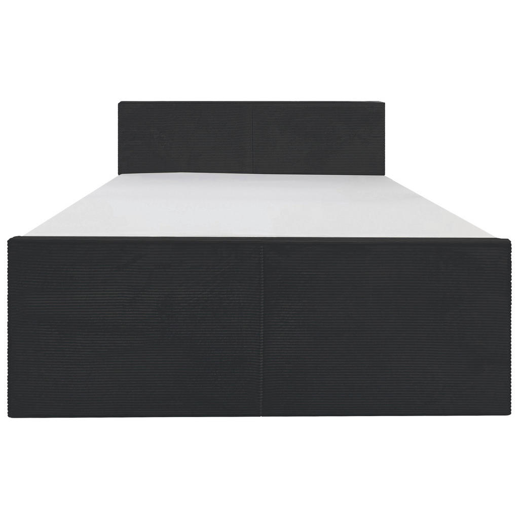 Thumbnail - Livetastic Boxspringbett, Schwarz, Textil, H3, Höhe ca. 18 cm, 140x200 cm, gepolstertes Kopfteil, Topper durchgehend, in...