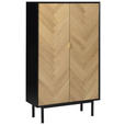 HIGHBOARD  - Eichefarben/Goldfarben, Design, Holzwerkstoff/Metall (95/160/40cm) - Novel