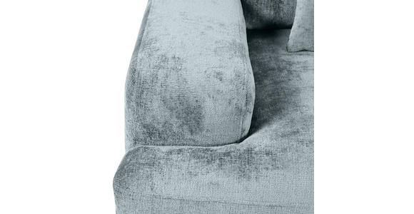 BIGSOFA Chenille Hellblau - Schwarz/Hellblau, KONVENTIONELL, Kunststoff/Textil (282/73/115cm) - Carryhome