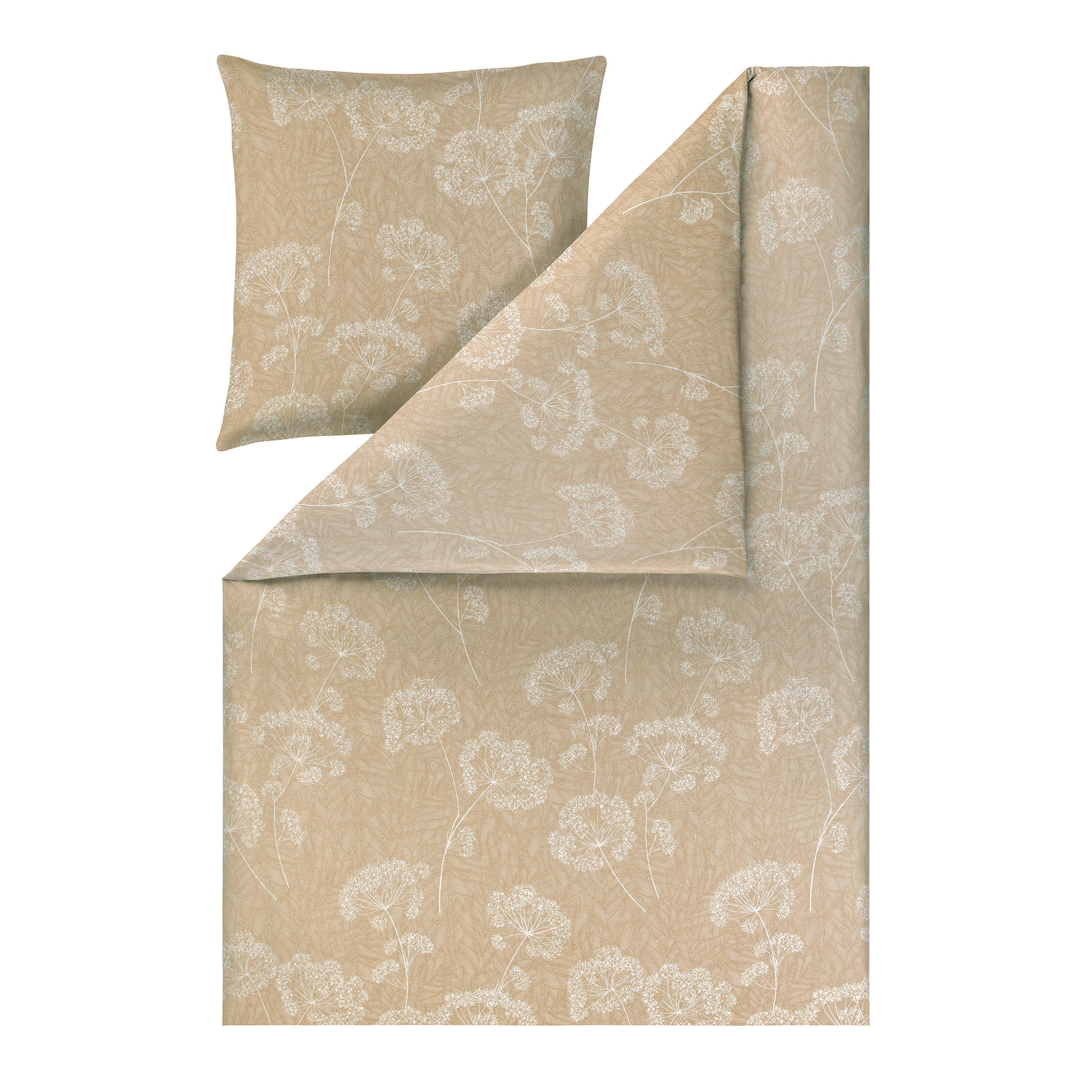 Estella POVLEČENÍ, interlock jersey, pískové barvy, 140/200 cm
