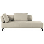 RÉCAMIERE Palio in Flachgewebe Creme  - Creme/Schwarz, Design, Textil/Metall (227/89/101cm) - Dieter Knoll