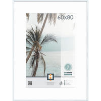 RÁM NA OBRAZY, 1 foto 60 cm x 80 cm - biela, Basics, plast/sklo (81,1/61,1cm)