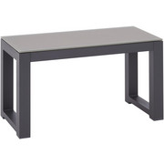 GARTENBEISTELLTISCH - Anthrazit, Design, Glas/Metall (82/44/39cm) - Amatio