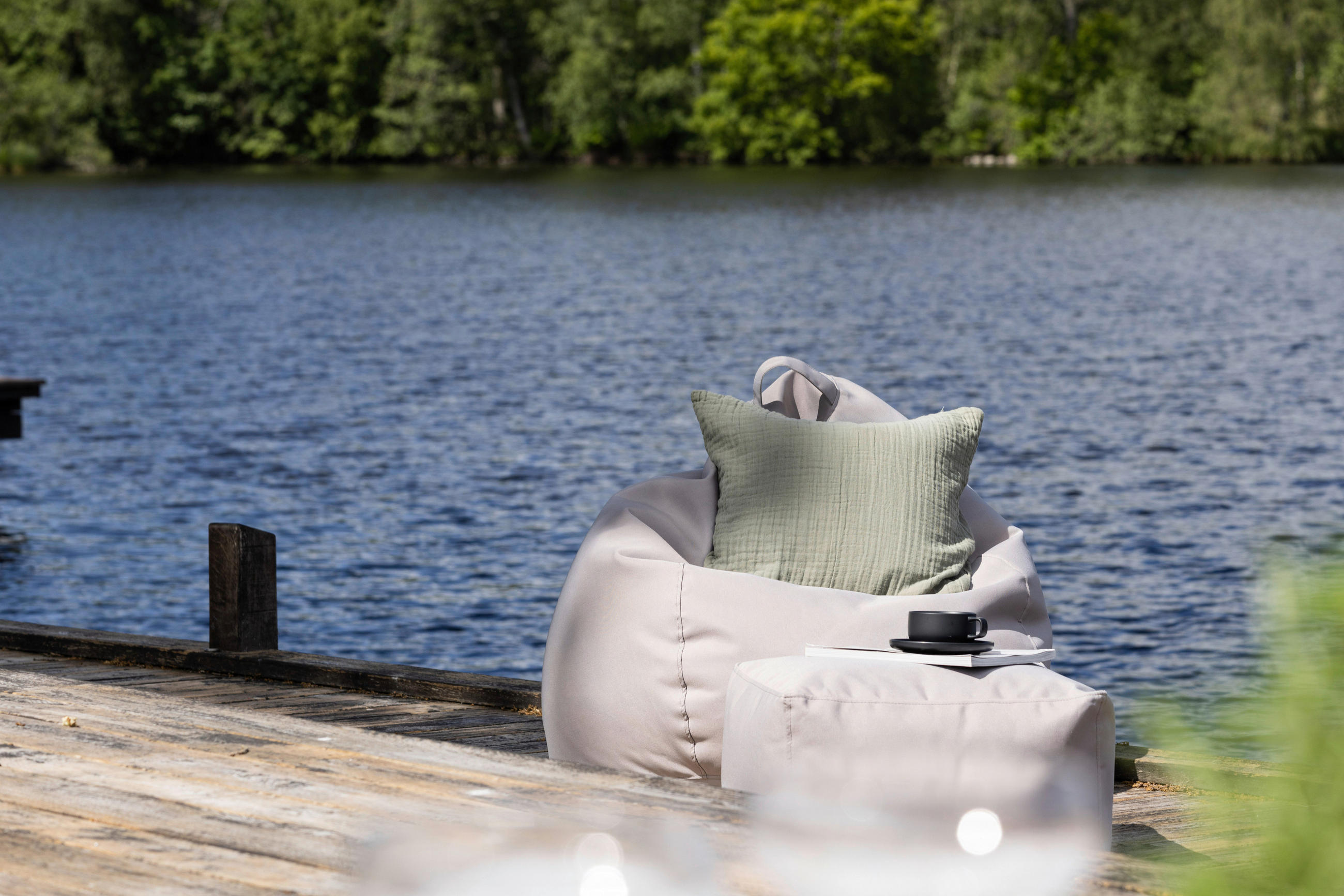 OUTDOORSITZSACK Beige  - Beige, KONVENTIONELL, Textil (90/110/90cm) - Gardenson