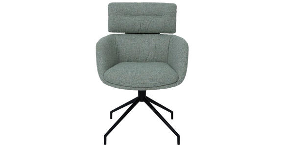ARMLEHNSTUHL in Eisen Webstoff - Schwarz/Grün, Design, Textil/Metall (62/92/66cm) - Dieter Knoll