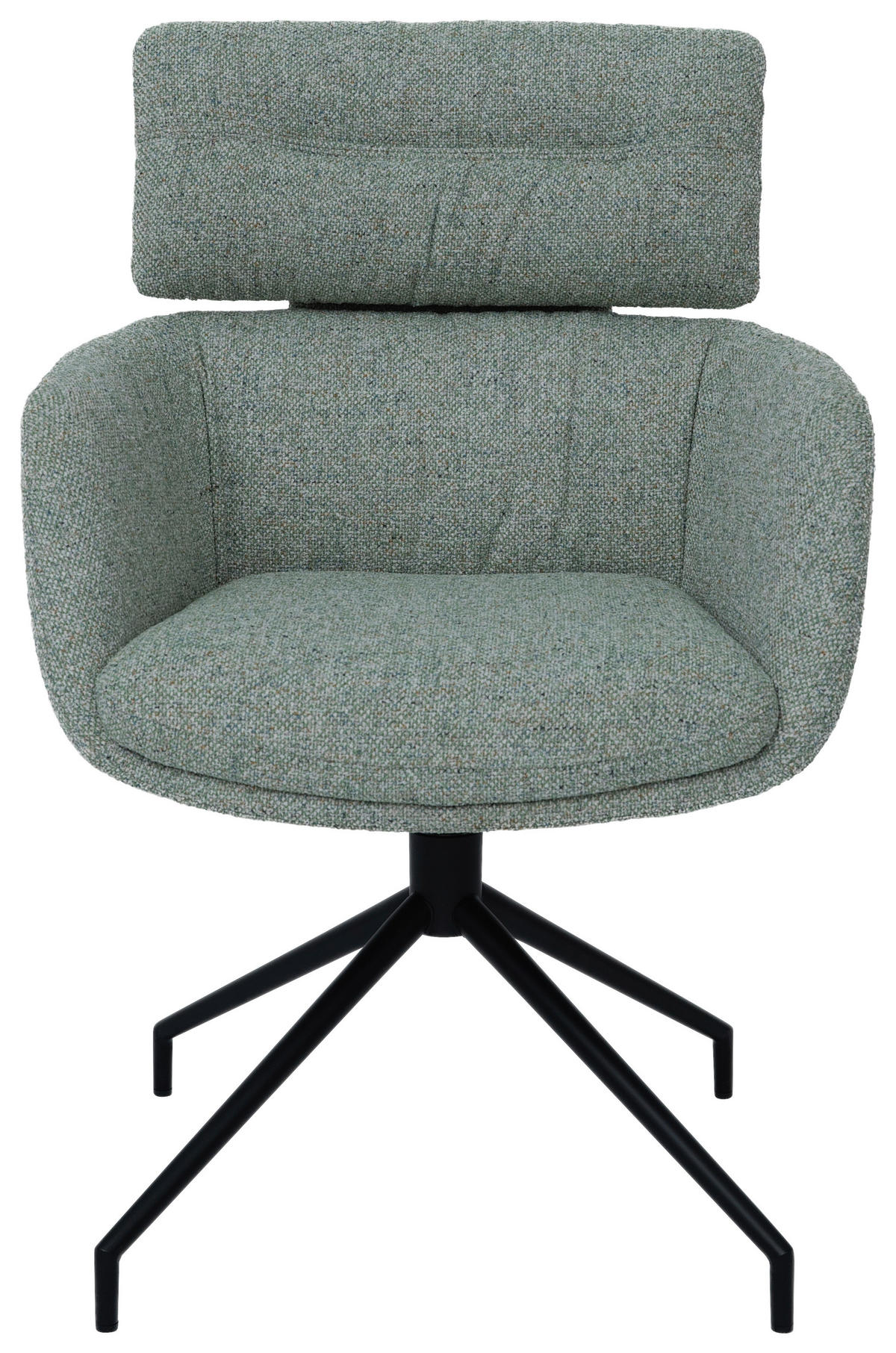 ARMLEHNSTUHL  in Eisen Webstoff  - Schwarz/Grün, Design, Textil/Metall (62/92/66cm) - Dieter Knoll