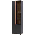 VITRINE Anthrazit  60,6/213,1/42 cm  - Anthrazit, Design, Glas/Holz (60,6/213,1/42cm) - Dieter Knoll