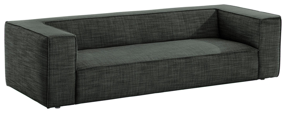 TROJMIESTNA POHOVKA, textil, antracitová - čierna/antracitová, Modern, textil/plast (260/66/104cm) - W.Schillig