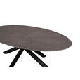 COUCHTISCH 130/75/42 cm oval Schwarz, Dunkelbraun  - Dunkelbraun/Schwarz, Design, Keramik/Metall (130/75/42cm) - Novel