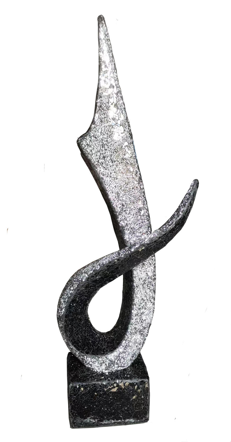 SOCHA - čierna/strieborná, Lifestyle, sklo (24/100/16cm) - Ambia Home