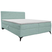 BOXBETT 180/200 cm  in Mintgrün  - Schwarz/Mintgrün, Design, Holz/Holzwerkstoff (180/200cm) - Xora