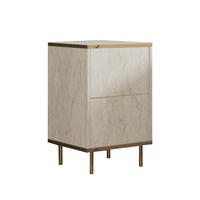 NATTDUKSBORD i beige  - beige/svart, Design, metall/trämaterial (40/60/35cm) - Livetastic