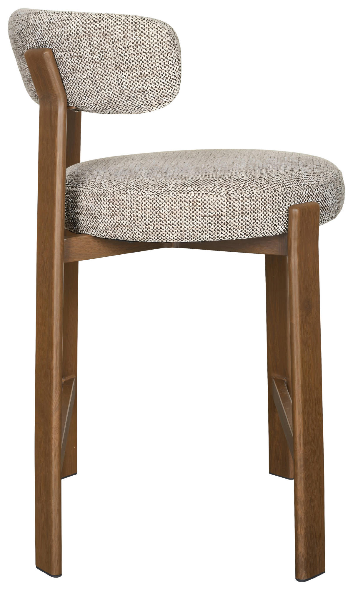 BARSKA STOLICA  smeđa, boje oraha  metal, tekstil      - boje oraha/smeđa, Moderno, metal/tekstil (52/90,5/53,5cm) - Livetastic