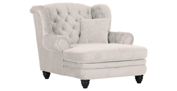 XXL-SESSEL - Creme/Schwarz, Design, Holz/Textil (127/106/149cm) - Landscape