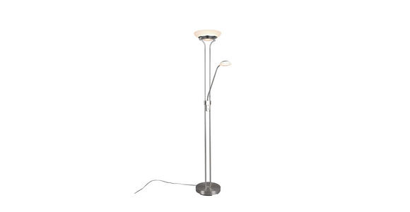 LED-DECKENFLUTER 32,5/180 cm - Alabasterfarben/Nickelfarben, Basics, Glas/Metall (32,5/180cm) - Novel