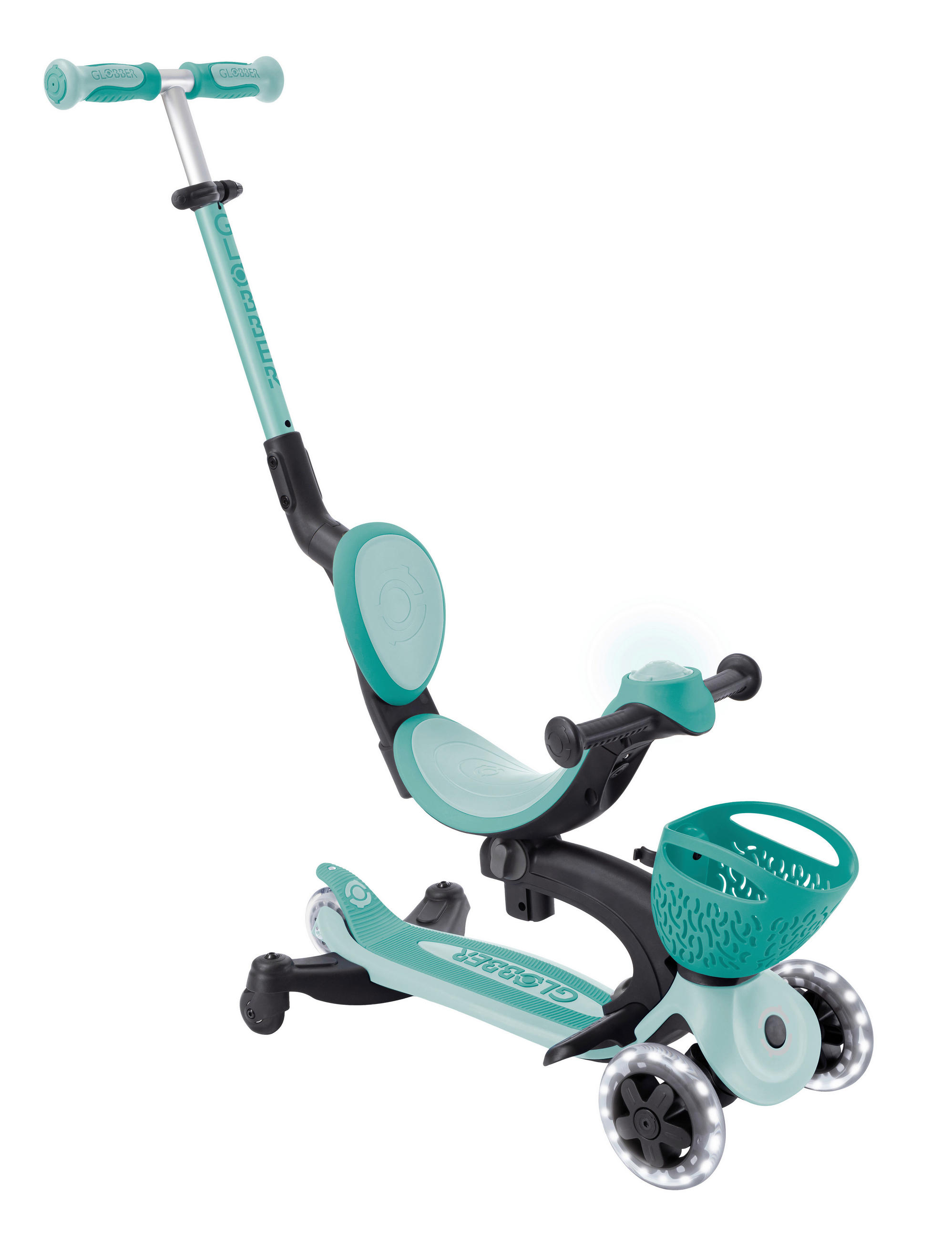 LAUFRAD GO-UP BABY 360 LIGHT 3IN1  - Dunkelgrün/Mintgrün, LIFESTYLE, Kunststoff (75/29,5/102,5cm) - GLOBBER