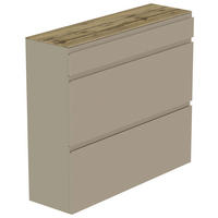 SCHUHKIPPER 110/97/33 cm  - Taupe/Eichefarben, Design, Holzwerkstoff (110/97/33cm) - Moderano