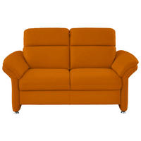 2-SITZER-SOFA in Echtleder Orange  - Alufarben/Orange, KONVENTIONELL, Leder/Metall (170/96/92cm) - Beldomo Premium