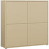 HIGHBOARD  124,5/121,5/34,9 cm  - Gelb/Grau, MODERN, Holzwerkstoff/Kunststoff (124,5/121,5/34,9cm) - Carryhome