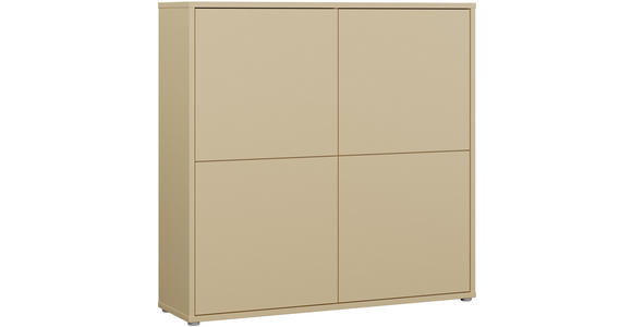 HIGHBOARD  124,5/121,5/34,9 cm  - Gelb/Grau, MODERN, Holzwerkstoff/Kunststoff (124,5/121,5/34,9cm) - Carryhome